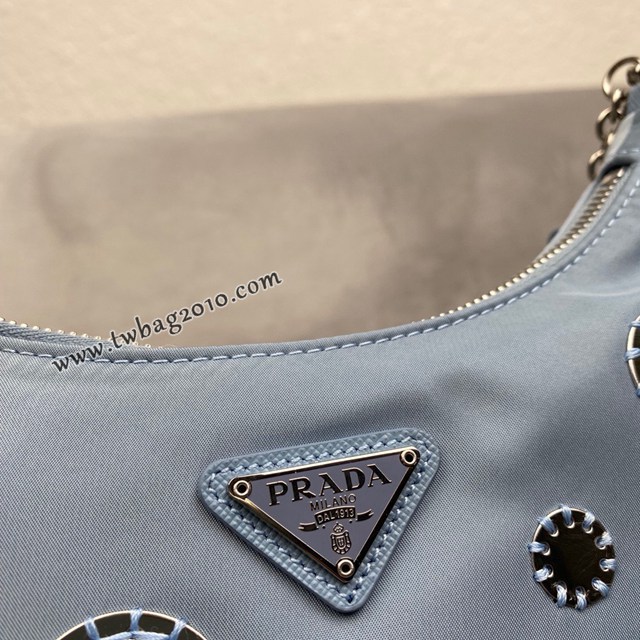 Prada專櫃爆款刺繡亮片三合一包包 1BH204 普拉達22年最新純手工刺繡肩背女包 csp1347